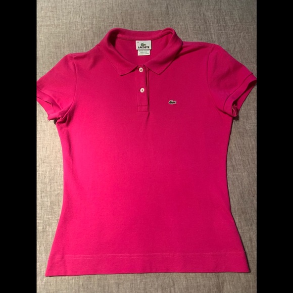 hot pink polo shirt